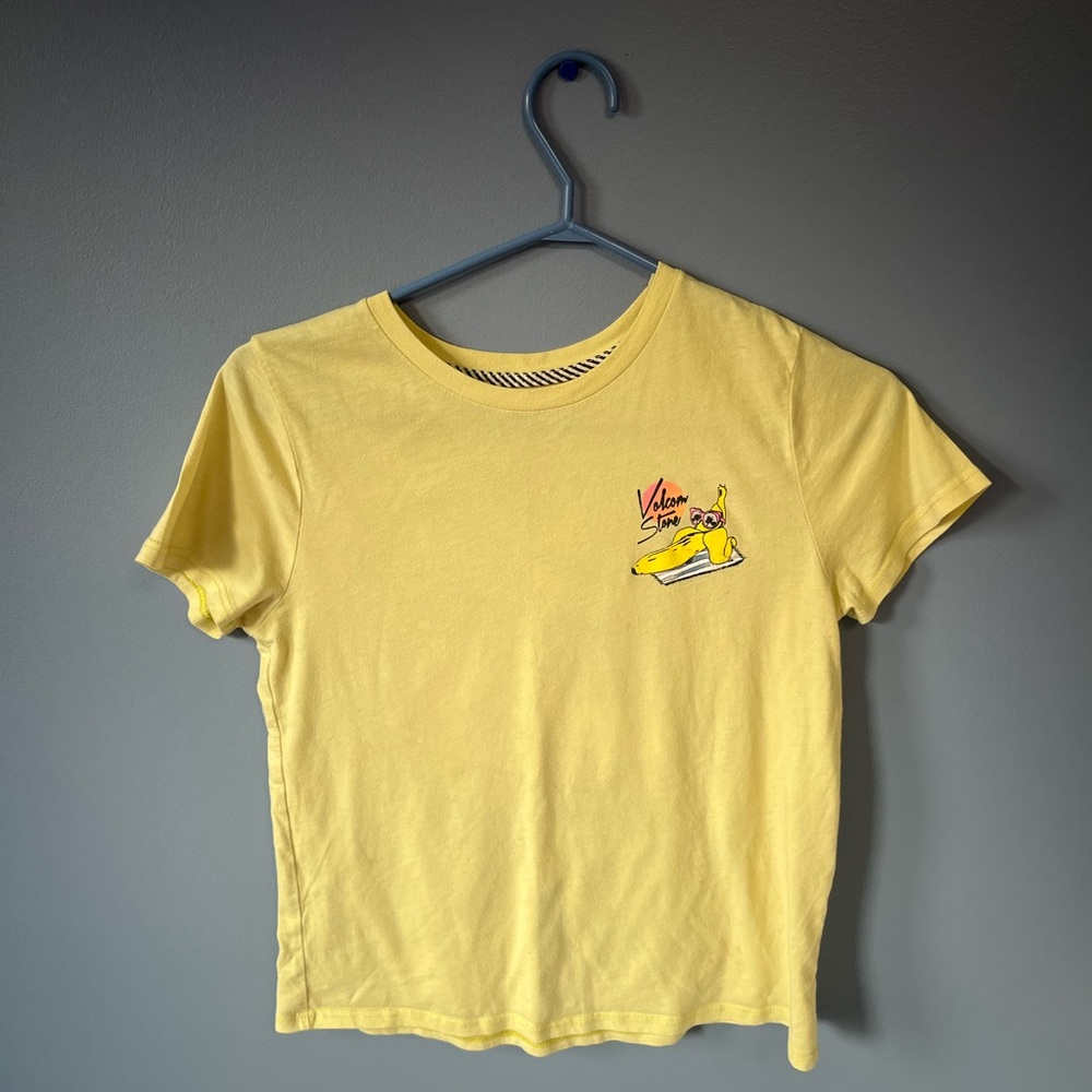 Volcom Yellow Short Sleeve Tee for Kids